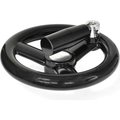 J.W. Winco JW Winco - - Plastic 3 Spoked Handwheel w/ Retractable Handle - 11.81" D x .24" Pilot Hole 6223030